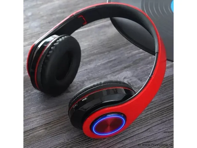 Bluetooth koptelefoon rood - afbeelding 1 van  3