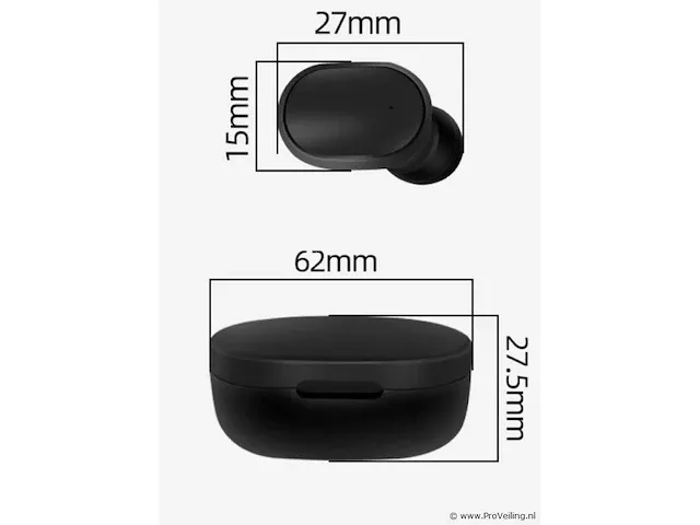Bluetooth oordopjes zwart model a| hyks everything you need - afbeelding 3 van  3
