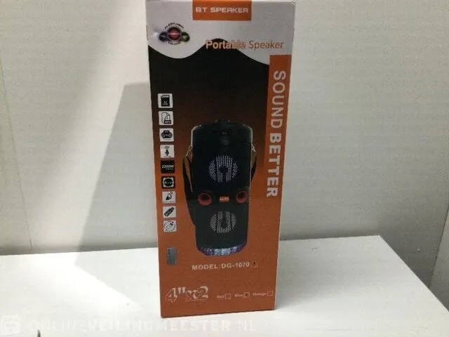 Bluetooth speaker sound better, dg-1070, zwart - afbeelding 1 van  4