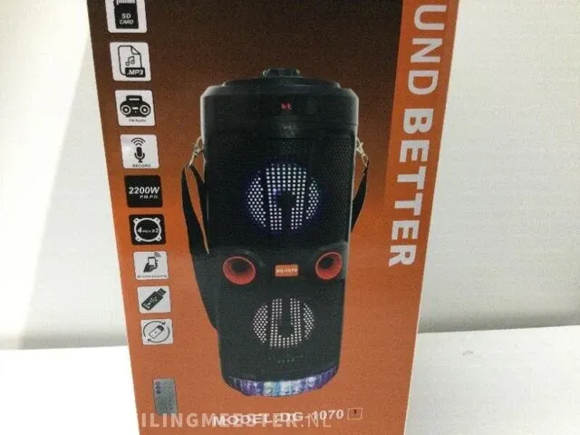 Bluetooth speaker sound better, dg-1070, zwart - afbeelding 2 van  4