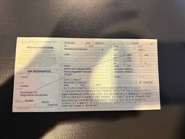 Bmw - 2000 - 330 ci - cabrio - duits - afbeelding 2 van  10