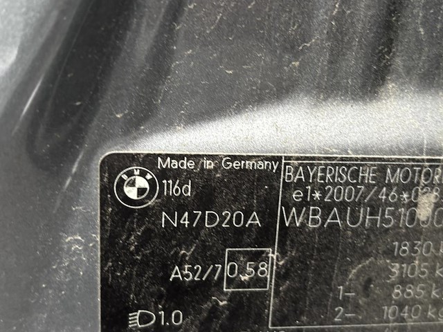 Bmw 1 hatch (e87) 116 d crossed flag, 2010 - afbeelding 9 van  26