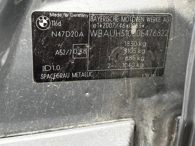 Bmw 1 hatch (e87) 116 d crossed flag, 2010 - afbeelding 10 van  26