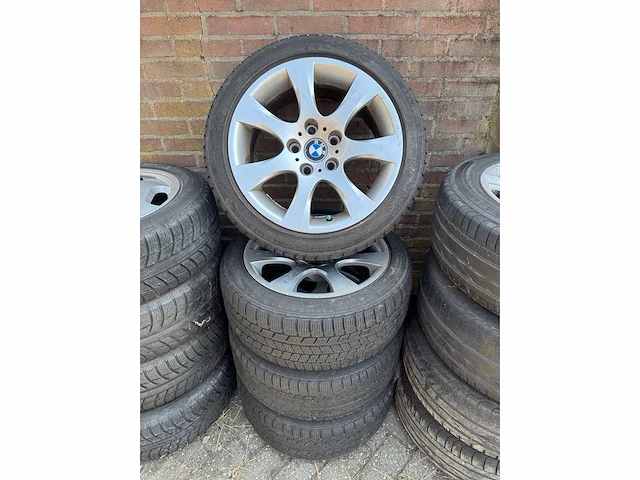 Bmw 3-serie e46 setje banden + velgen winterset 225/45/r17 - afbeelding 1 van  3