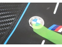 Bmw m carbon blue stripes laptoptas geschikt voor toestellen tot 16 inch zwart - afbeelding 5 van  5