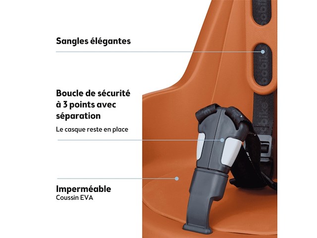 Bo-bike one mini fietsstoeltje voor choc brown - afbeelding 2 van  6