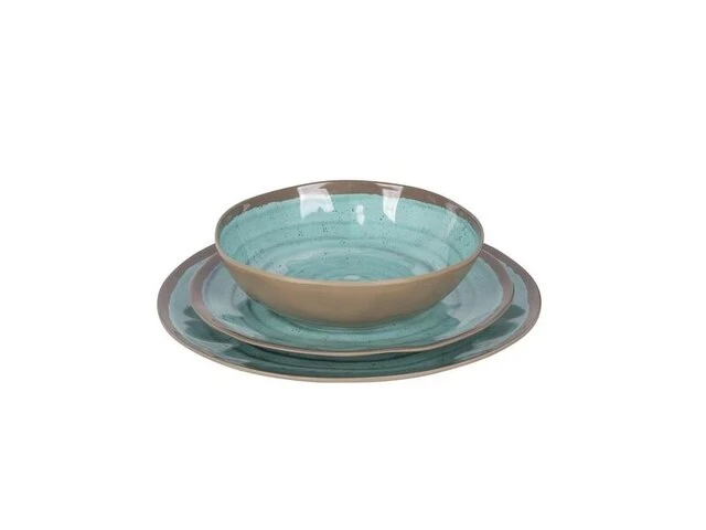 Bo-camp - servies - halo - 12 stuks - aqua - afbeelding 2 van  5