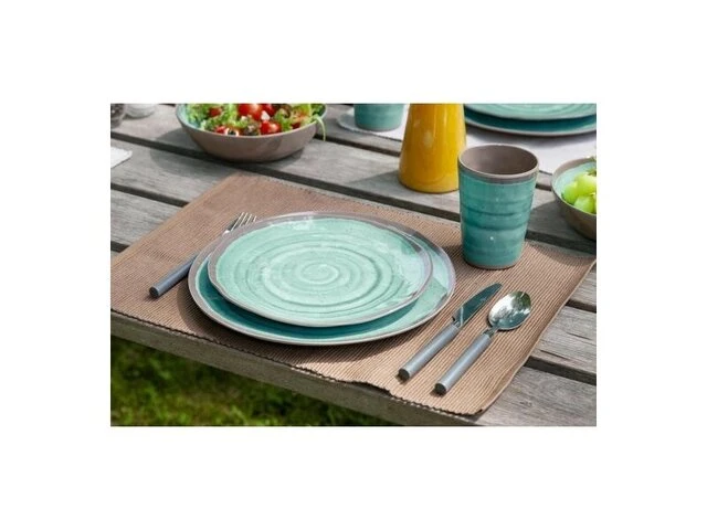 Bo-camp - servies - halo - 12 stuks - aqua - afbeelding 4 van  5