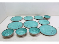 Bo-camp - servies - halo - 12 stuks - aqua - afbeelding 5 van  5