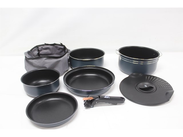 Bo-camp cookware set camping 7 pieces aluminum - afbeelding 3 van  4