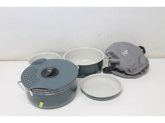 Bo-camp pannenset camping 7-delig keramische coating aluminium grijs - afbeelding 3 van  4