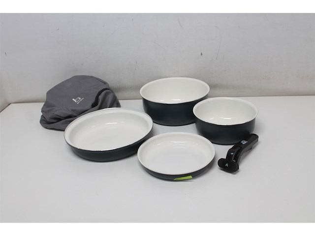 Bo-camp pannenset camping 7-delig keramische coating aluminium - afbeelding 3 van  4