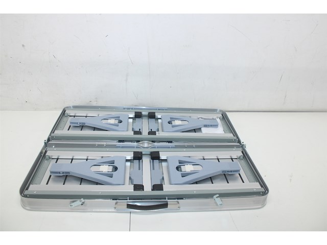 Bo-camp picknicktafel aluminium inklapbaar grijs - afbeelding 4 van  5