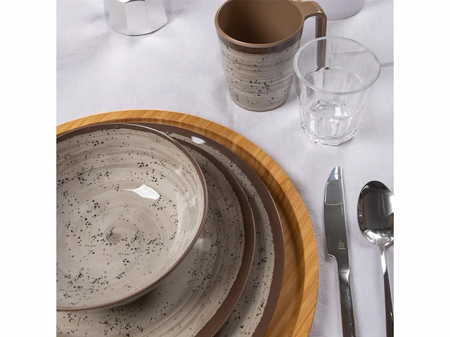 Bo-camp servies - halo - 12-delig - beige - afbeelding 2 van  3