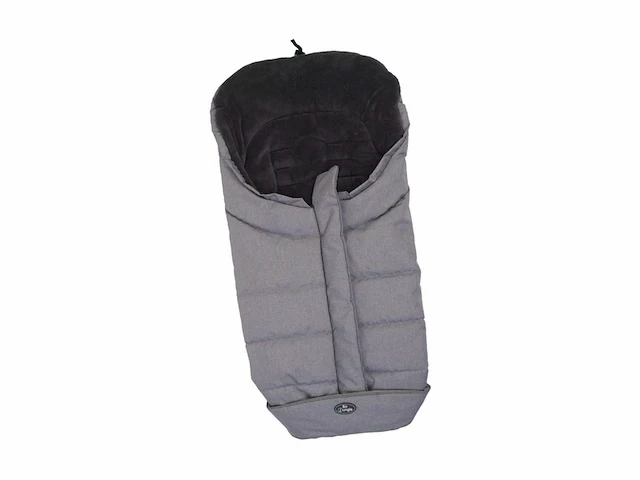 Bo jungle voetenzak buggy universeel waterbestendig windbestendig fleece voering winter met kap geschikt voor 5 puntsgordel licht grijs - afbeelding 1 van  4