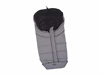 Bo jungle voetenzak buggy universeel waterbestendig windbestendig fleece voering winter met kap geschikt voor 5 puntsgordel licht grijs - afbeelding 1 van  4