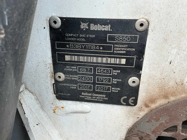 Bobcat - 2017 - s850 - schranklader - afbeelding 8 van  16