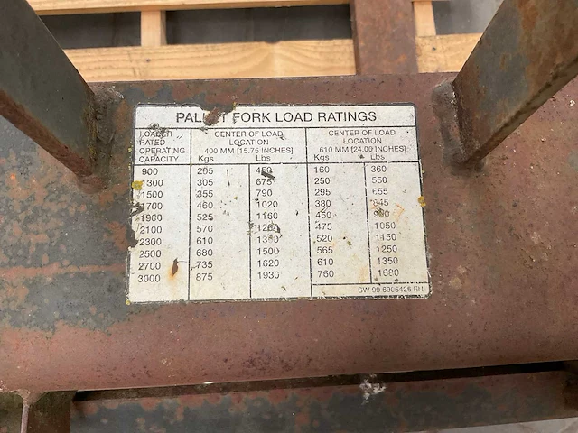 Bobcat 48 hyd pallet fork vorkenbord - afbeelding 8 van  10