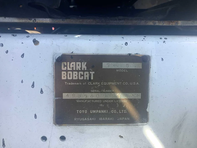 Bobcat clark 725 skid steer - afbeelding 3 van  12
