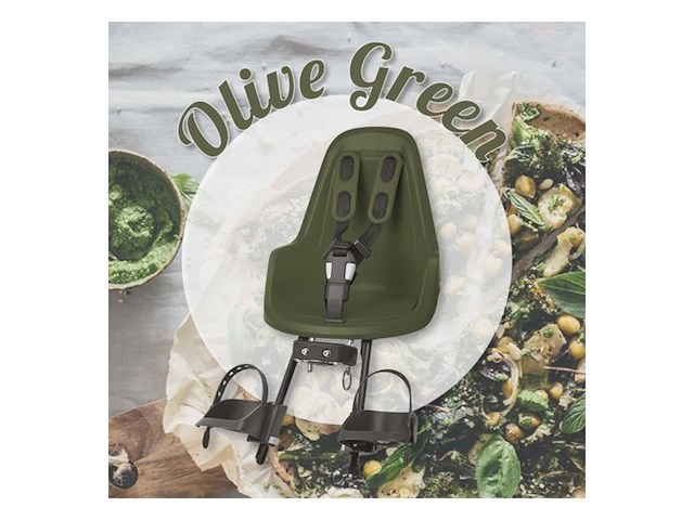Bobike fiets kinderzitje mini one olive green - afbeelding 4 van  6