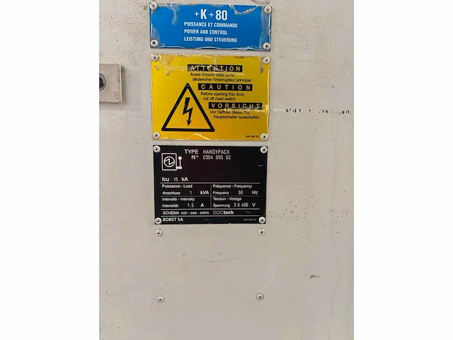 Bobst handypack semi-automatische aflegtafel voor vouw plak lijnen - afbeelding 7 van  9