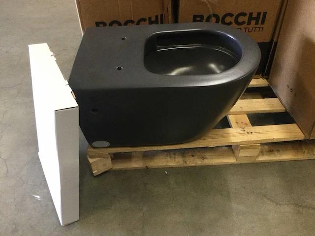 Bocchi - 1295 0129 - hangtoilet incl. toiletzitting antraciet - afbeelding 1 van  3