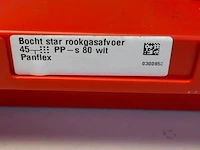 Bocht star rookgasafvoer 45 pp - s 80 wit paniflex - partij - afbeelding 4 van  4