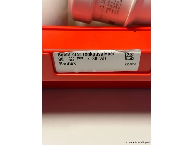 Bocht star rookgasafvoer 90 pp - s 80 wit paniflex - partij - afbeelding 3 van  3