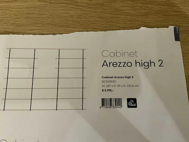 Bodilson arezzo high 2 wandkast - afbeelding 5 van  5
