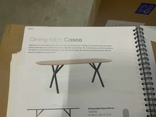 Bodilson casco 200x100cm eetkamertafel - afbeelding 2 van  3