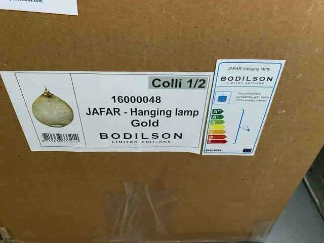 Bodilson jafar gold hanglamp (2x) - afbeelding 3 van  3