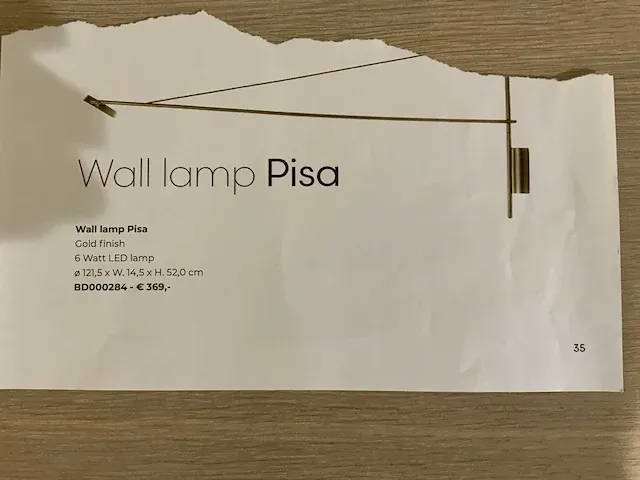 Bodilson pisa wandlamp - afbeelding 4 van  4