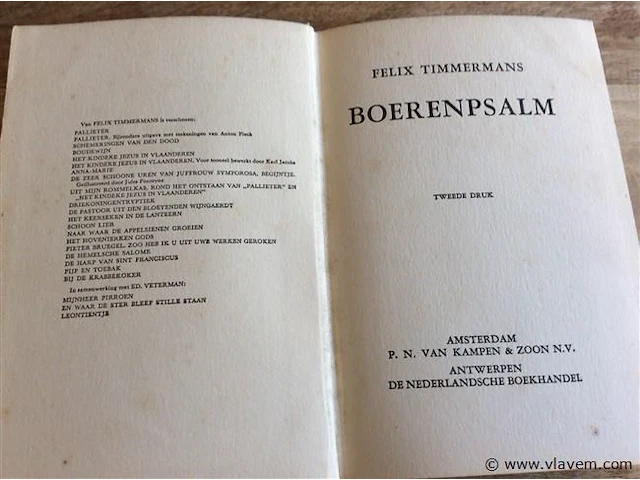 Boek: felix timmermans - afbeelding 2 van  2