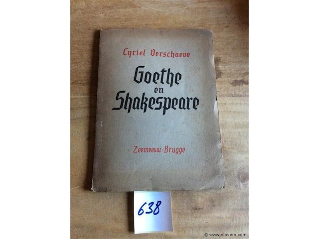 Boek: goethe c verschaeve - afbeelding 1 van  3
