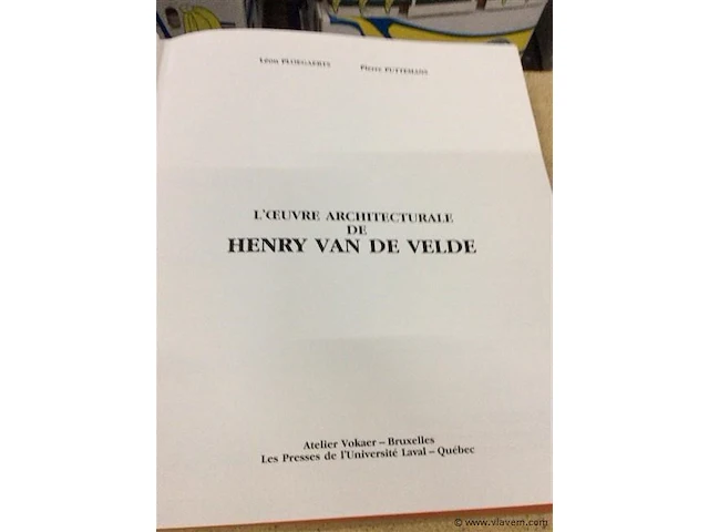 Boek henri van de velde - afbeelding 2 van  6