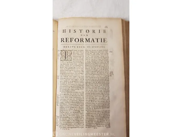Boek, historie der reformatie martin luther, bouwjaar 1728 - afbeelding 2 van  10