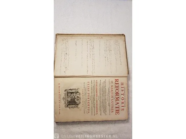 Boek, historie der reformatie martin luther, bouwjaar 1728 - afbeelding 4 van  10