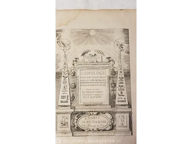Boek, iconologie i. baudoin, bouwjaar 1619 - afbeelding 3 van  7