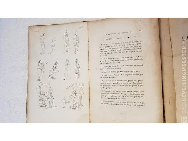 Boek, la physionomie, 3 delig lavaterre, bouwjaar 1835 - afbeelding 4 van  8