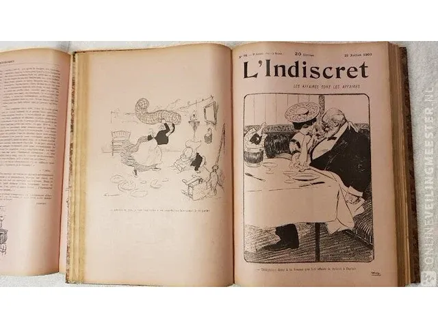 Boek, l'indiscret, 2 delig bouwjaar 1903/1904 - afbeelding 7 van  7
