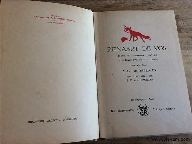 Boek: reinaart de vos - afbeelding 2 van  3