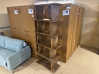 Boekenkast, bruin mangohout - afbeelding 1 van  5