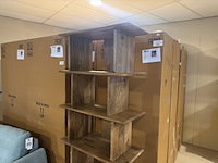 Boekenkast, bruin mangohout - afbeelding 2 van  5