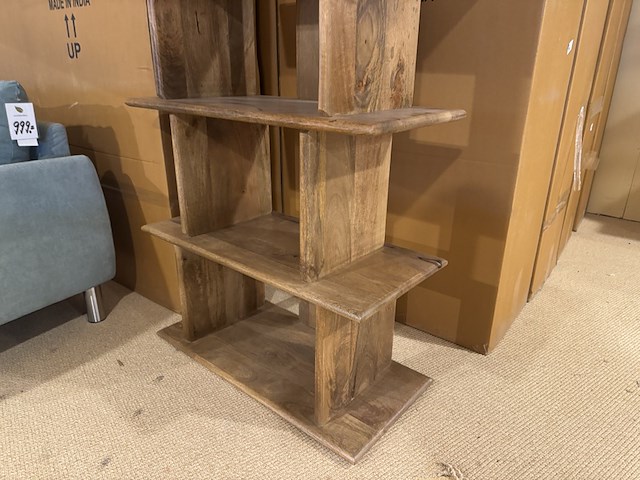 Boekenkast, bruin mangohout - afbeelding 3 van  5