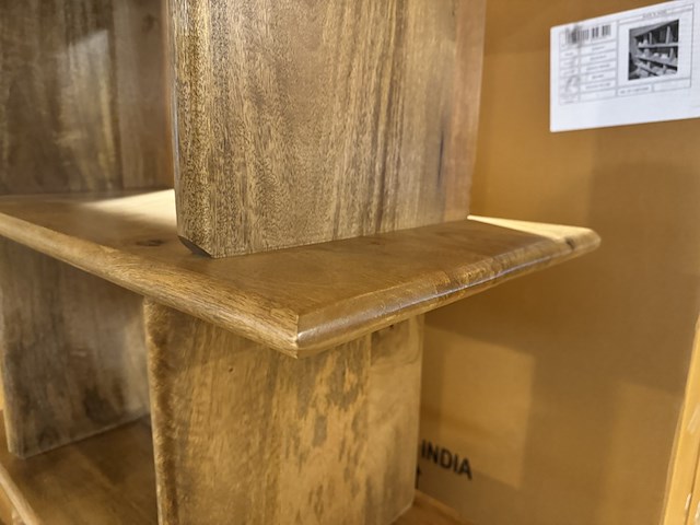 Boekenkast, bruin mangohout - afbeelding 5 van  5