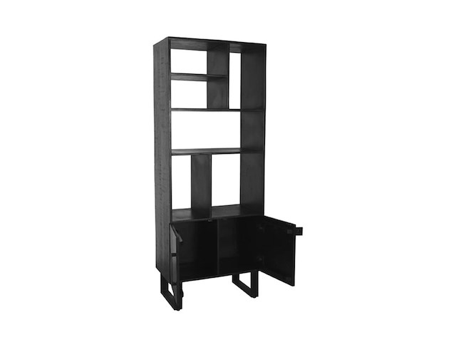 Boekenkast, label51, santos, zwart - afbeelding 3 van  4