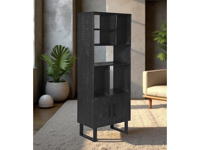 Boekenkast, label51, santos, zwart - afbeelding 1 van  3