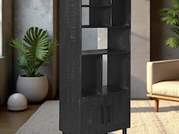 Boekenkast, label51, santos, zwart - afbeelding 1 van  3