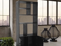 Boekenkast, label51, santos, zwart - afbeelding 2 van  3