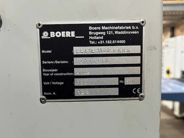 Boere - elite 1100 tkks & bkks - breedbandschuurmachine - 2002 - afbeelding 29 van  41